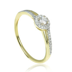 GOLDIE Zlatý prsteň s diamantmi Genesis ER481.AVB