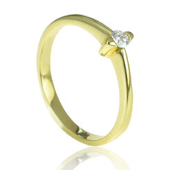 GOLDIE Zlatý prsteň s diamantom Lousia ER068.ALB